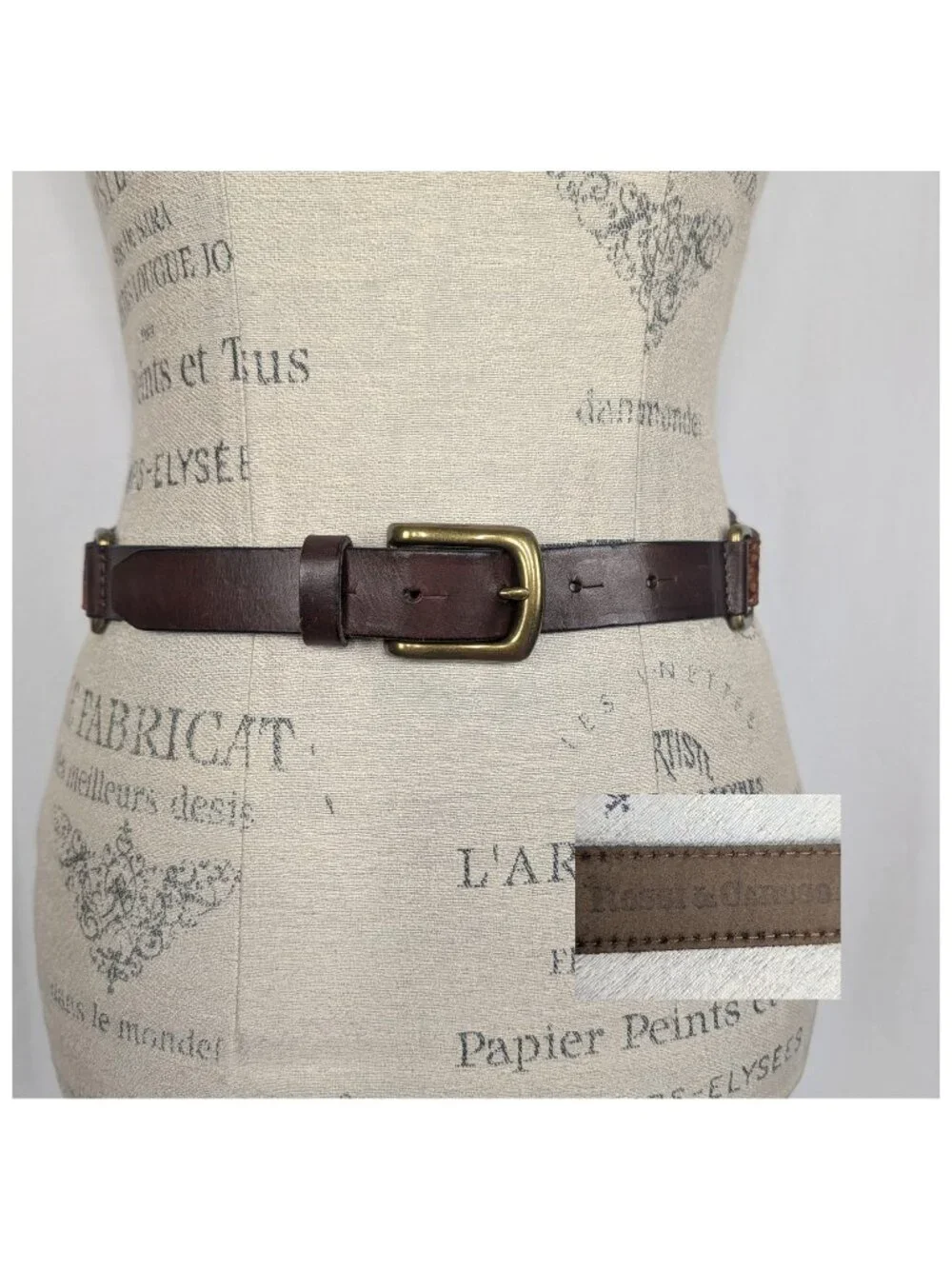 Vintage 90s Rossi Caruso Belt Small Suede Leather
